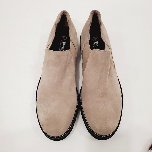 NEW Blondo Gray Suede Ankle Boot Loafer - Picture 2 of 5